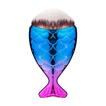 Fish-Shaped Dusting Brush for Nails and Makeup, Purple-Blue