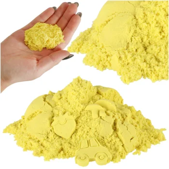 Kinetinis magiškas smėlis 1 kg, geltonas
