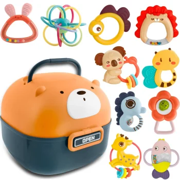 Ricokids Baby Rattle Set RK-738, 10-Piece Sensory Toys for Infants