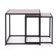 ModernHome industrinio stiliaus kavos staliukų rinkinys (2 vnt.), modelis 139698