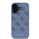 Guess 4G Bottom Stripe dėklas, skirtas Apple iPhone 16, mėlynas