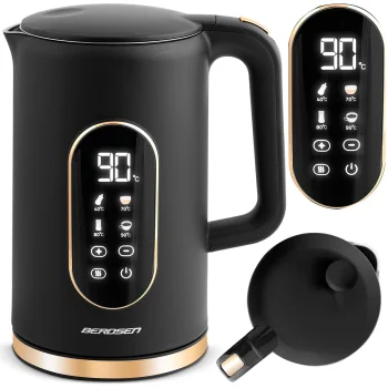 Berdsen BD-712 Electric Kettle 1.7L, Black/Gold