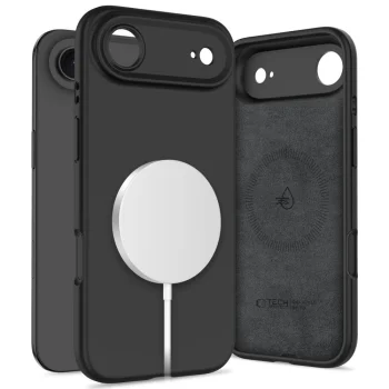 „Tech-Protect“ dėklas „iPhone 17 Air Silicone MagSafe“, juodas