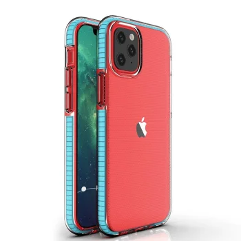 Clear Case for iPhone 13 mini Spring Case, 1 mm TPU, Light Blue