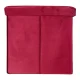 Sulankstomas aksominis pufas su daiktadėže 77x38x37 cm, bordo