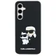 Karl Lagerfeld dėklas Samsung Galaxy S24 FE telefonui 3D Rubber Karl&Choupette, juodas