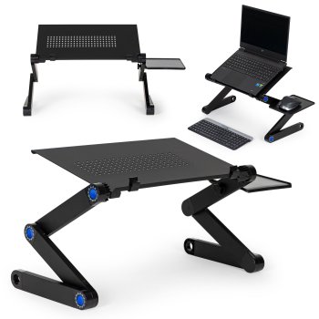 Adjustable Aluminum Laptop Stand with Mouse Pad, Foldable ModernHome