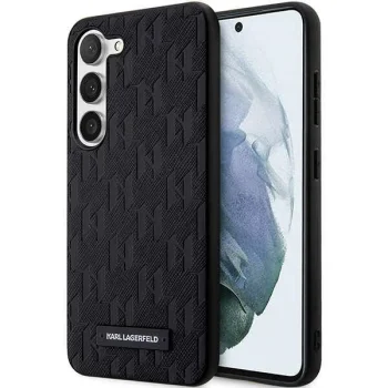 Karl Lagerfeld dėklas Samsung Galaxy S24+ Saffiano Mono Metal Logo, juodas