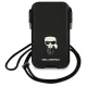 Karl Lagerfeld Saffiano Ikonik Karl 6.1\" krepšelis telefonui, juodas