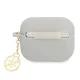 Guess GUAPLSC4EG Silicone Charm 4G Collection AirPods Pro dėklas, pilkas