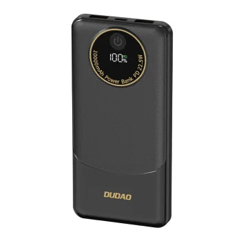 Išorinė baterija Dudao K12 10000mAh 22.5W PD 2x USB-A USB-C, juoda