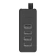 HUB 4-port USB-A 2.0 cable 1M - black