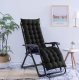 Sun Lounger Cushion 160 cm Outdoor Patio Chair Pad, Black