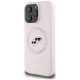Karl Lagerfeld Silicone Double Heads MagSafe dėklas iPhone 16 Pro Max, rožinis