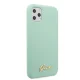 Guess iPhone 11 Pro Max Case Silicone Vintage Gold Logo, Green