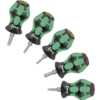 Atsuktuvų rinkinys Wera Stubby Set 1, 5 dalių