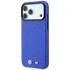 BMW M Carbon Metal Logo MagSafe dėklas telefonui iPhone 17 Pro Max / 18 Pro Max, mėlynas