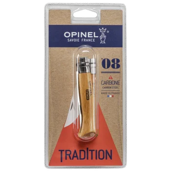 Kišeninis peilis Opinel No. 08, anglinis plienas, buko rankena