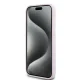 DKNY dėklas iPhone 15 telefonui Silicone Horizontal Metal Logo MagSafe, rožinis