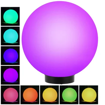 GreenBlue GB165 Saulės Baterijos Sodo Šviestuvas Burbulas, RGB LED, 25x58 cm