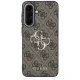 Guess Leather 4G Metal Logo dėklas Samsung Galaxy A37 5G, rudas