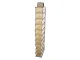 Hanging Wardrobe Organizer with 10 Shelves, 30x15x120cm, Beige