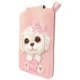 Nimmy New Big-Eye Cute Pets 2.0 Dog magnetinis kortelių dėklas su stovu, rožinis
