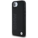 BMW Leather Hot Stamp dėklas, skirtas iPhone 16e, juodas