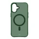 Telefono dėklas 3mk Smoke MagCase iPhone 16, MagSafe, pusiau permatomas žalias