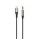 Dudao Lightning į 3.5 mm mini jack garso laidas 1 m, pilkas (L11PRO)
