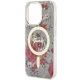 Guess dėklas iPhone 14 Pro telefonui IML Flower MagSafe, chaki