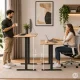 ModernHome elektra reguliuojamas stalas 140x60 cm 72-118 cm, šviesus ąžuolas
