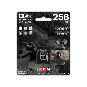 GoodRam IRDM 256GB microSD Card UHS-I U3 V30 with Adapter