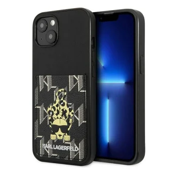 Karl Lagerfeld Karlimals Cardslot dėklas telefonui iPhone 13, juodas