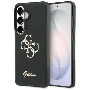 Guess IML Big Metal 4G Script Case for Samsung Galaxy S26 - Black