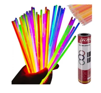 Kruzzel fluorescencinės šviečiančios lazdelės, 100 vnt. + jungtys