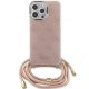 Dėklas Guess iPhone 15 Pro, su virvele, rožinis