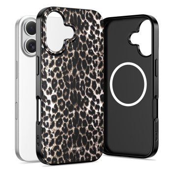 Tech-Protect Lamano MagSafe Phone Case Cover iPhone 17 - black and brown