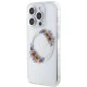 Guess IML Flowers Wreath MagSafe dėklas, skirtas iPhone 15 Pro, skaidrus