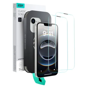 Apsauginis stiklas ESR UltraFit iPhone 13 / 13 Pro / 14 / 16e / 17e (2 vnt.)