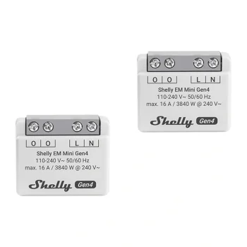 Išmanusis elektros energijos skaitiklis Shelly EM Mini Gen4, 2 vnt.