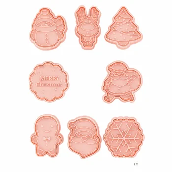 Christmas Cookie Cutters 8-Piece Set for Holiday Baking