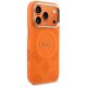 Guess Peony Hot Stamp MagSafe dėklas iPhone 17 Pro Max telefonui, oranžinis