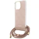 Guess iPhone 15 Pro Case HC Crossbody Cord 4G Print, Pink