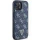 Guess dėklas iPhone 15 Plus / 14 Plus 4G Triangle Metal Logo, mėlynas