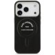 Karl Lagerfeld dėklas iPhone 17 Pro telefonui Karl RSG Logo MagSafe, juodas