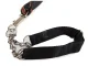 Classic leash with adjustable collar for dogs and cats, 120cm, black