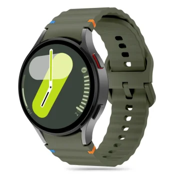 "Tech-Protect" silikoninis dirželis „Samsung Galaxy Watch 4 / 5 / 6 / 7 / FE“, žalias