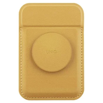 Uniq Flixa Magnetic Card Wallet with Stand Yellow/Canary Yellow MagSafe