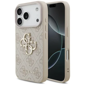 Guess 4G Big Logo dėklas skirtas iPhone 18 Pro / iPhone 17 Pro Max, rožinis